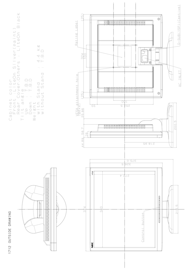 NEC MultiSync LCD1712 Guida