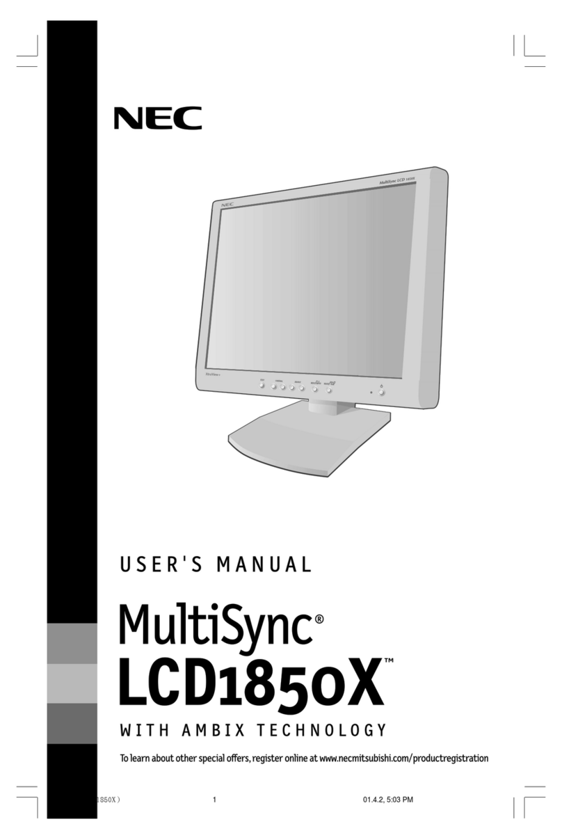 NEC Multisync LCD1850X Manuale utente