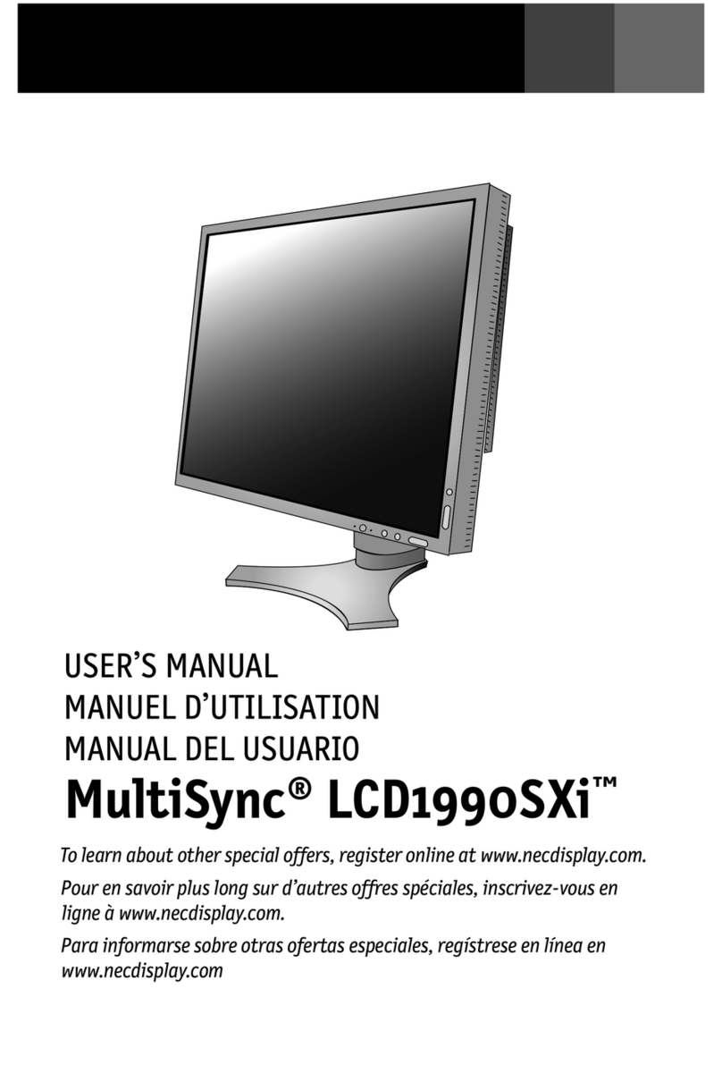 NEC LCD1990SXi BK MultiSync -LCD Manuale utente NEC LCD1990SXi BK MultiSync -LCD Manuale utente