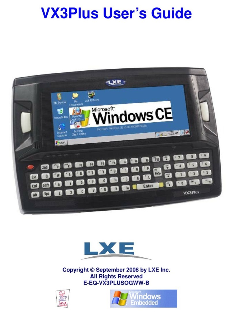 LXE VX3Plus Manuale utente