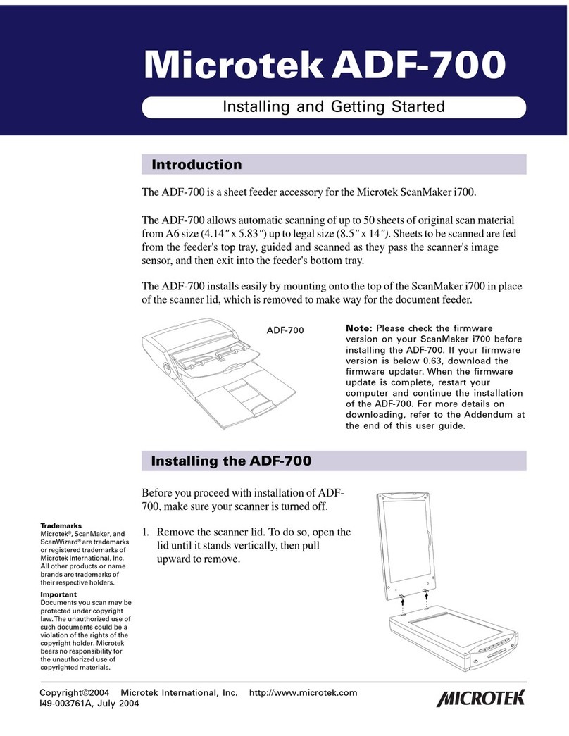 Microtek ADF-700 Manuale utente