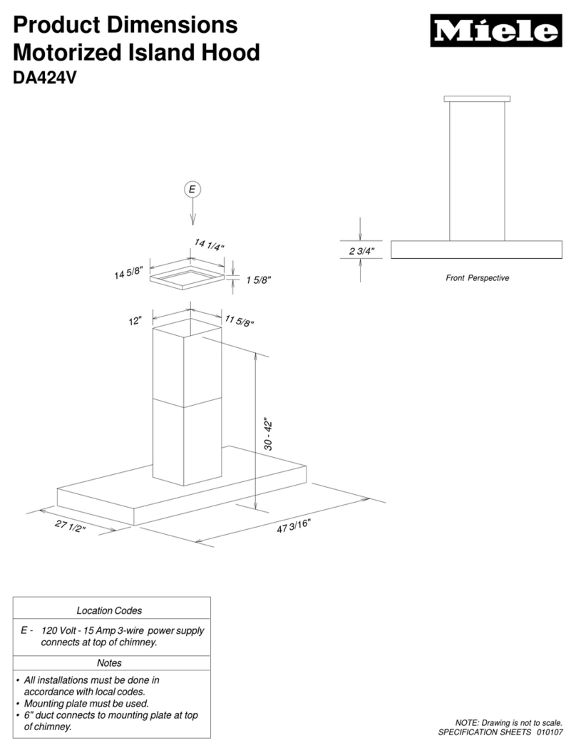 Miele DA 424 V EXT Manuale elenco delle parti
