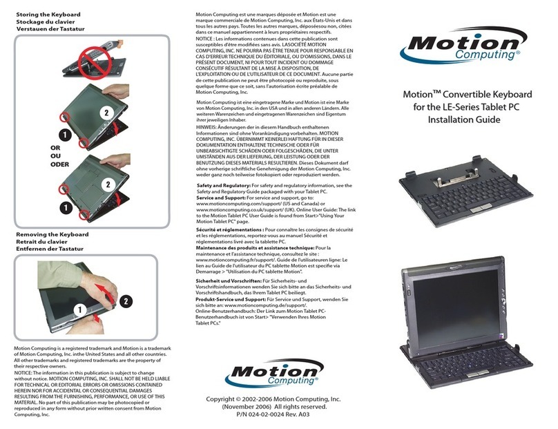 Motion Computing LE1600 Manuale utente