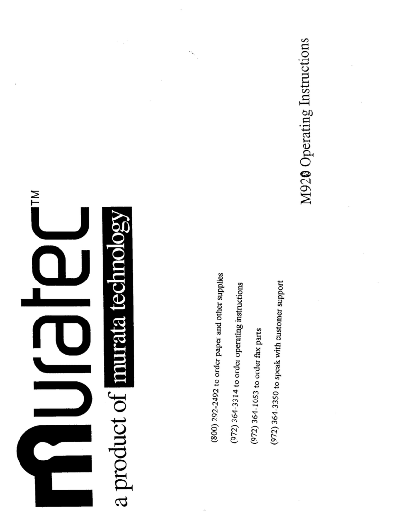 Muratec M-920 Manuale utente