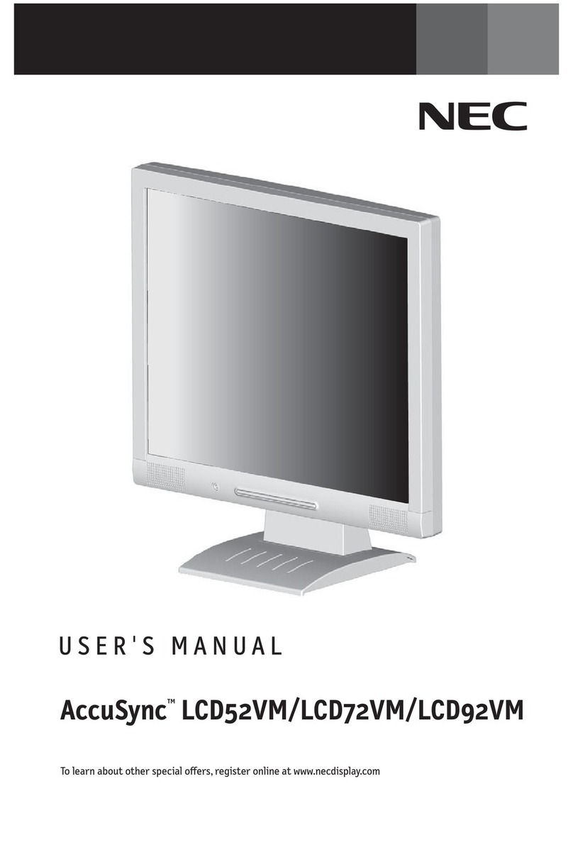 NEC LCD52VM - AccuSync - 15" LCD Monitor Manuale utente NEC LCD52VM - AccuSync - 15" LCD Monitor Manuale utente