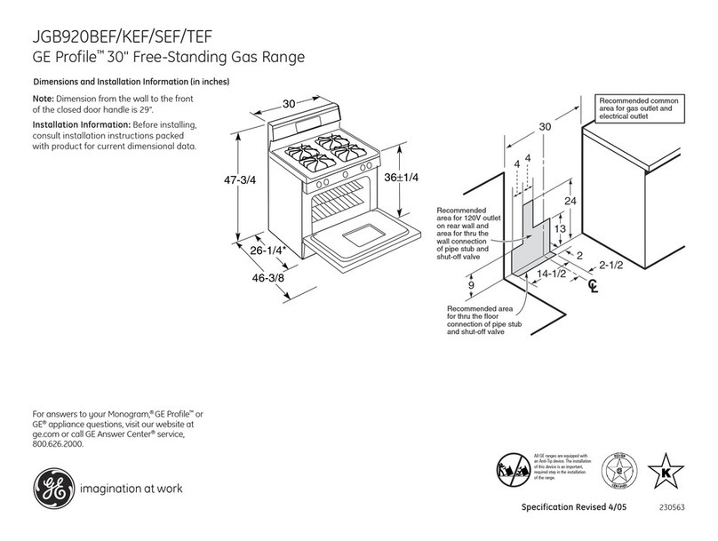 GE Profile JGB920KEFCC Manuale