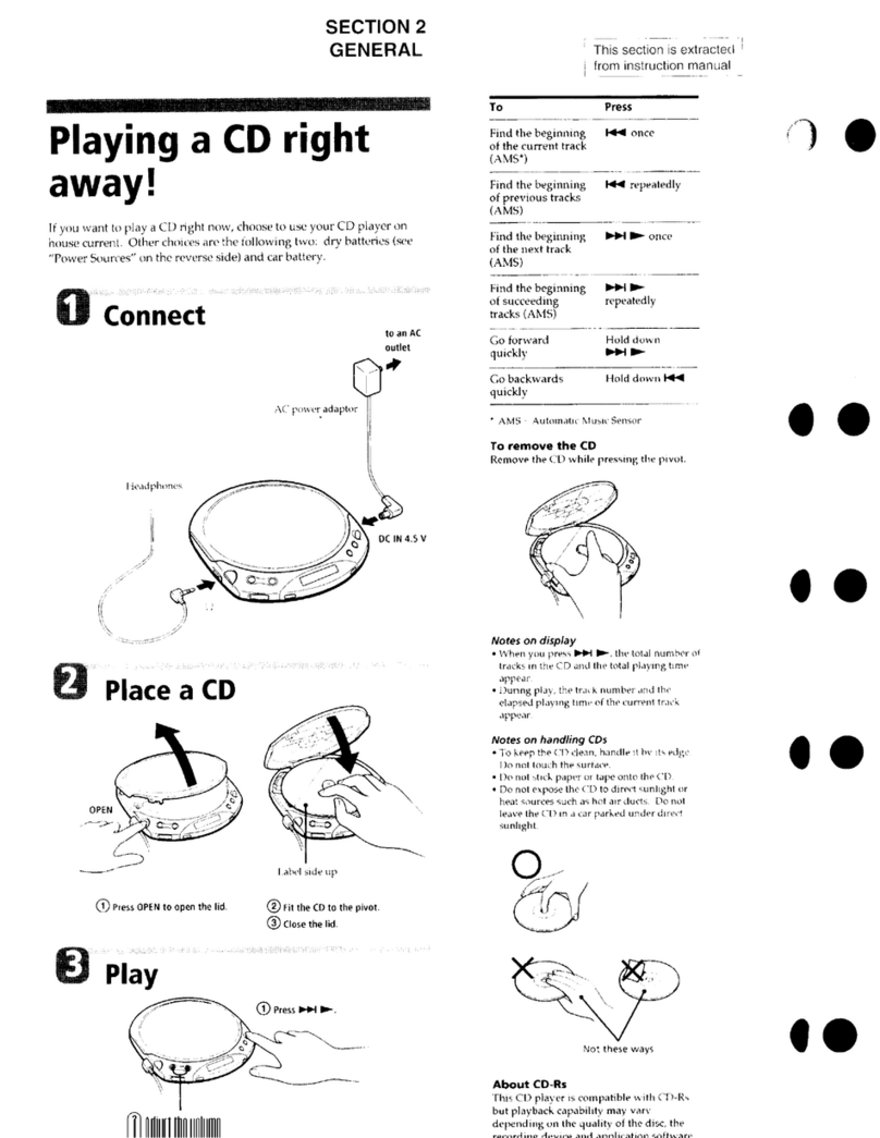 Sony Walkman D-E226CK Manuale utente
