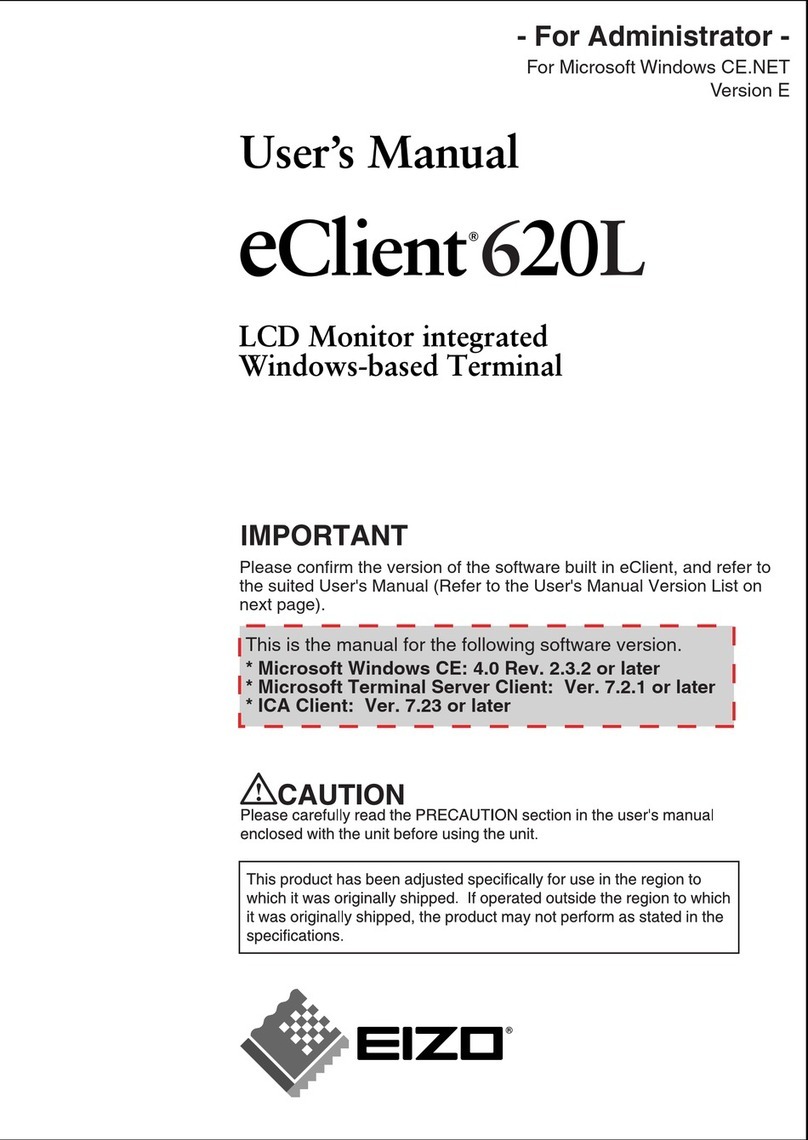 Eizo eClient 620L Manuale utente Eizo eClient 620L Manuale utente