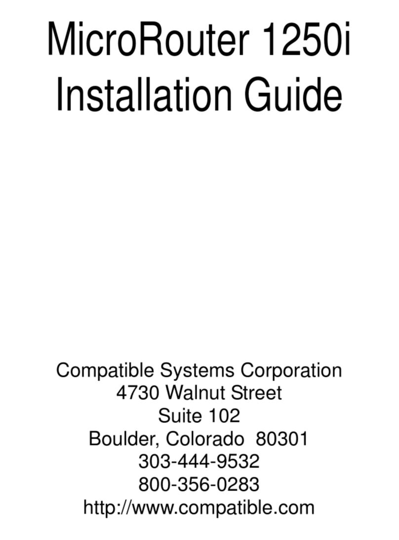 Compatible Systems MicroRouter 1250i Manuale utente