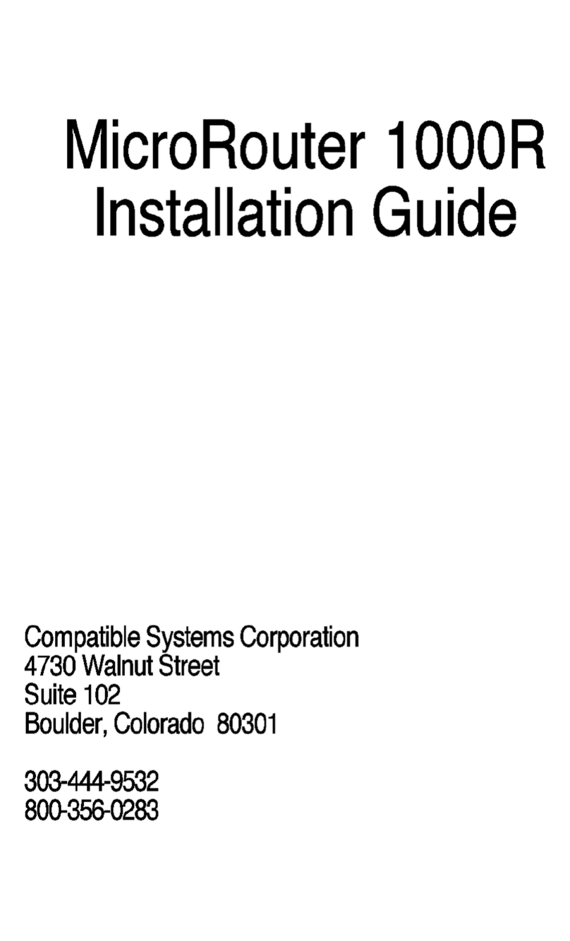 Compatible Systems MicroRouter 1000R Manuale utente