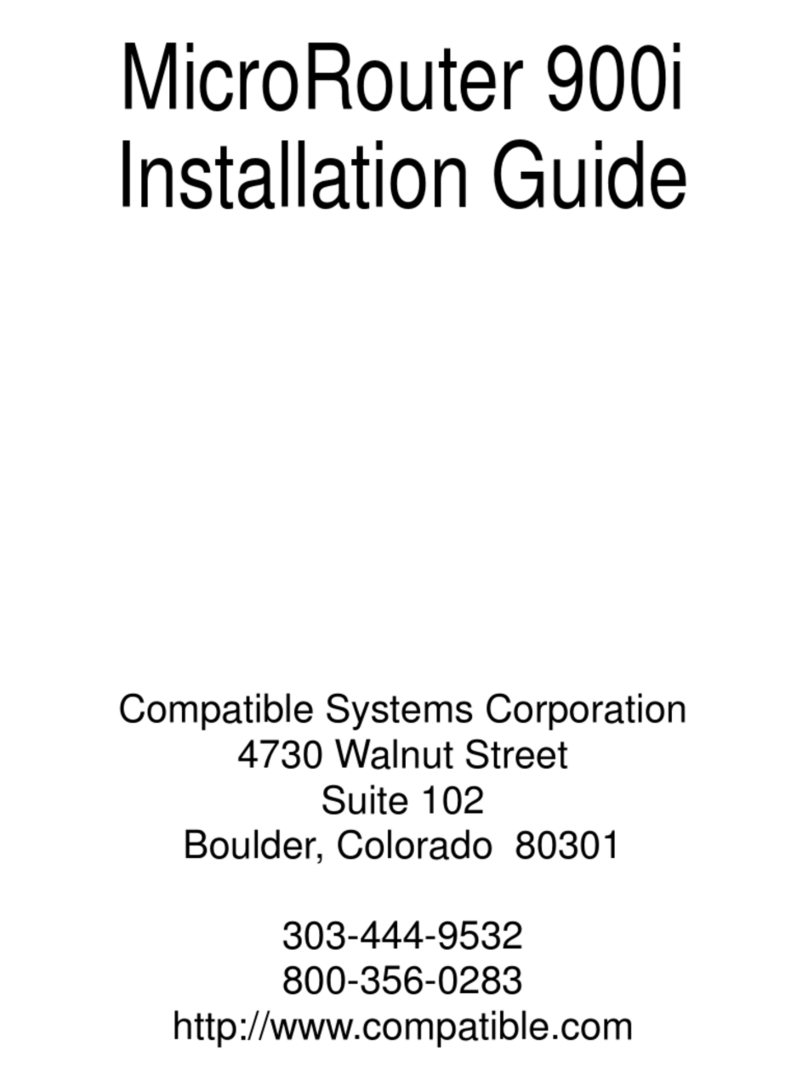 Compatible Systems MicroRouter 900i Manuale utente