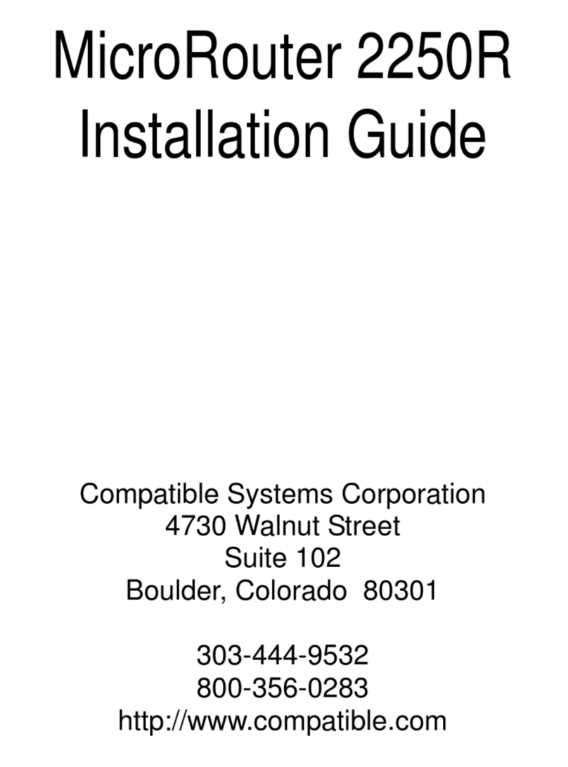 Compatible Systems MicroRouter 2250R Manuale utente