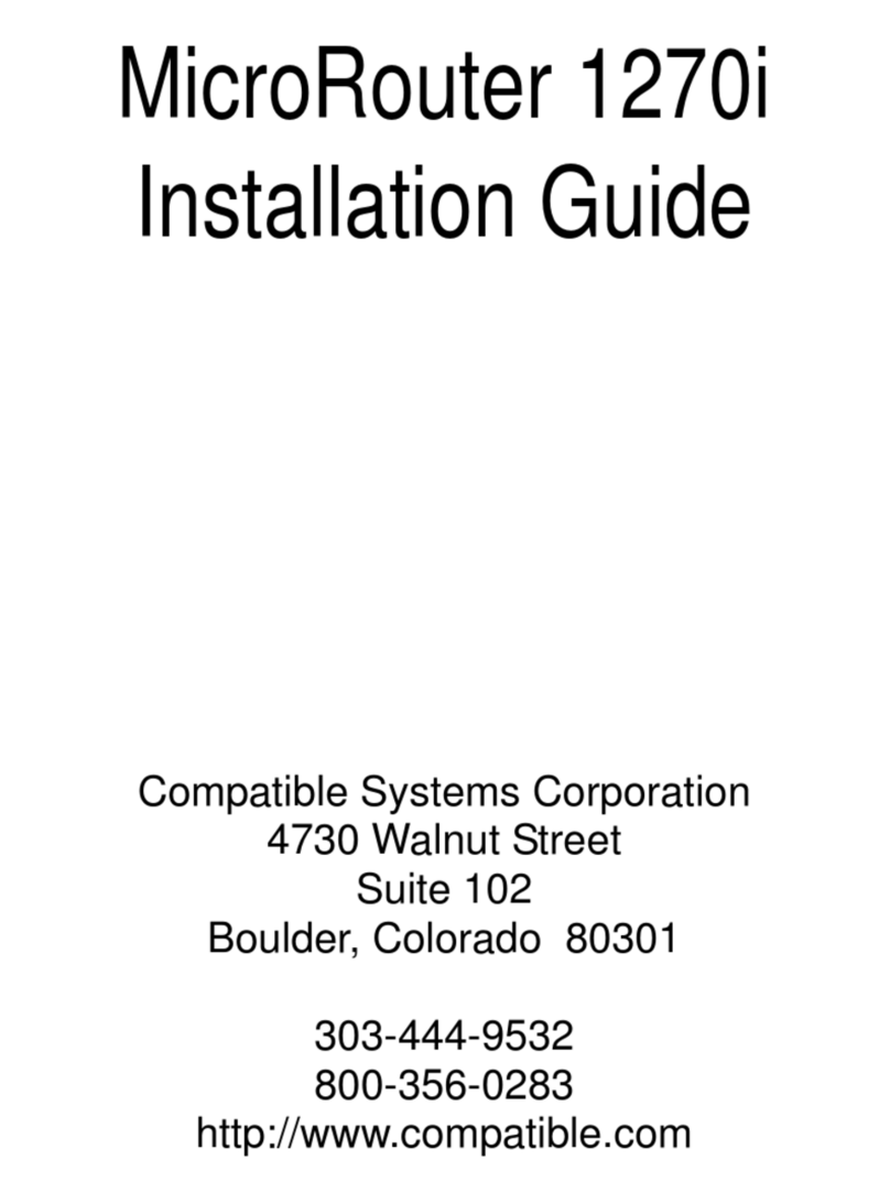 Compatible Systems MicroRouter 1270i Manuale utente