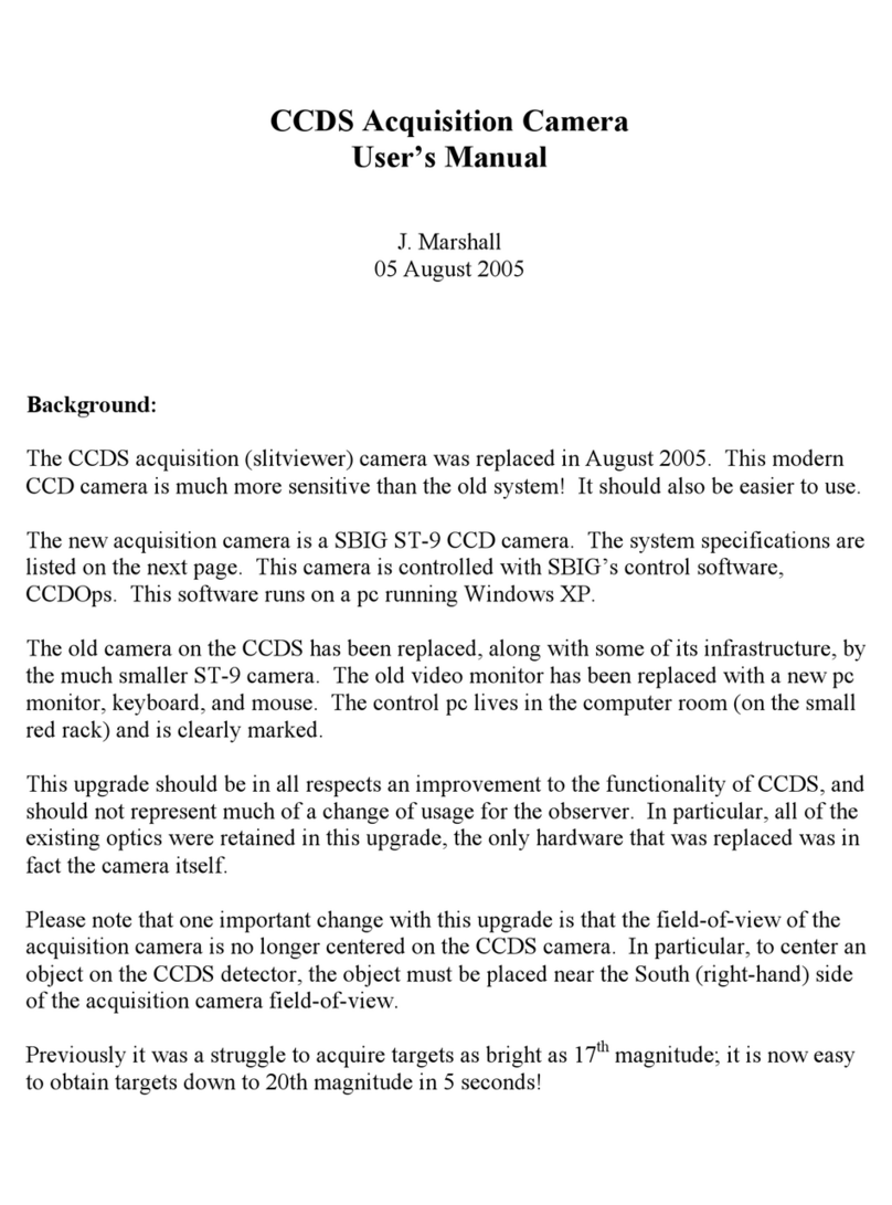 Curtis Computer Acquisition Camera CCDS Manuale utente Curtis Computer Acquisition Camera CCDS Manuale utente