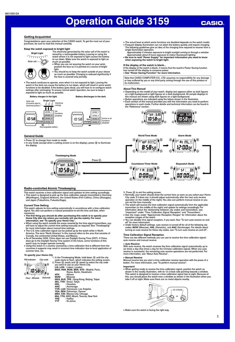 Casio 3159 Manuale utente