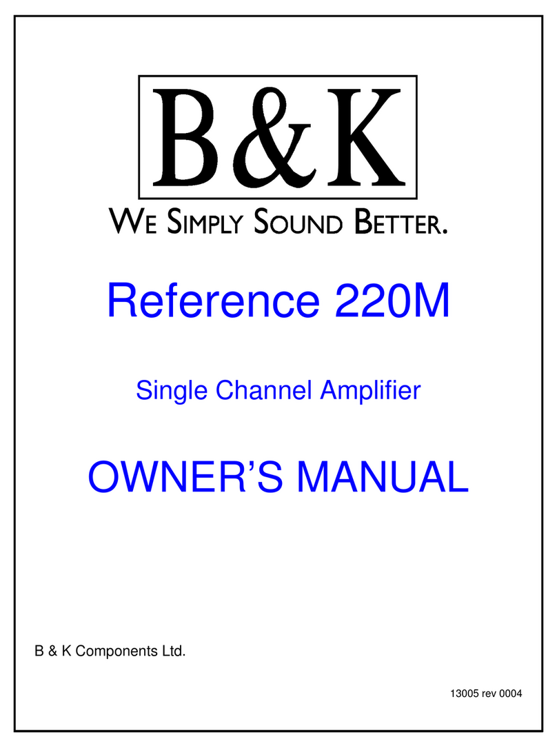 B&K Reference 220M Manuale utente