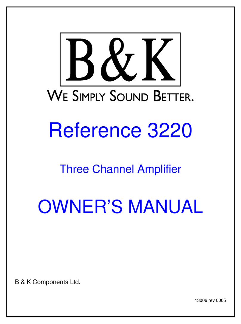 B&K Reference 3220 Manuale utente