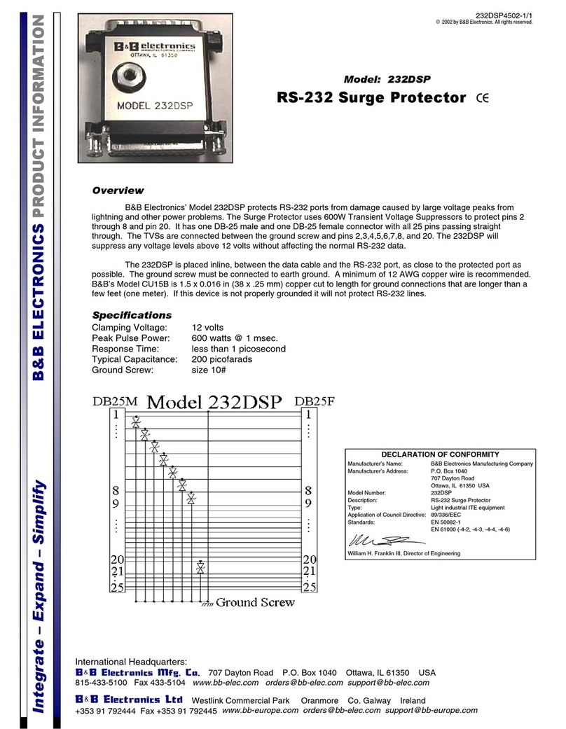 B&B Electronics 232DSP Manuale utente
