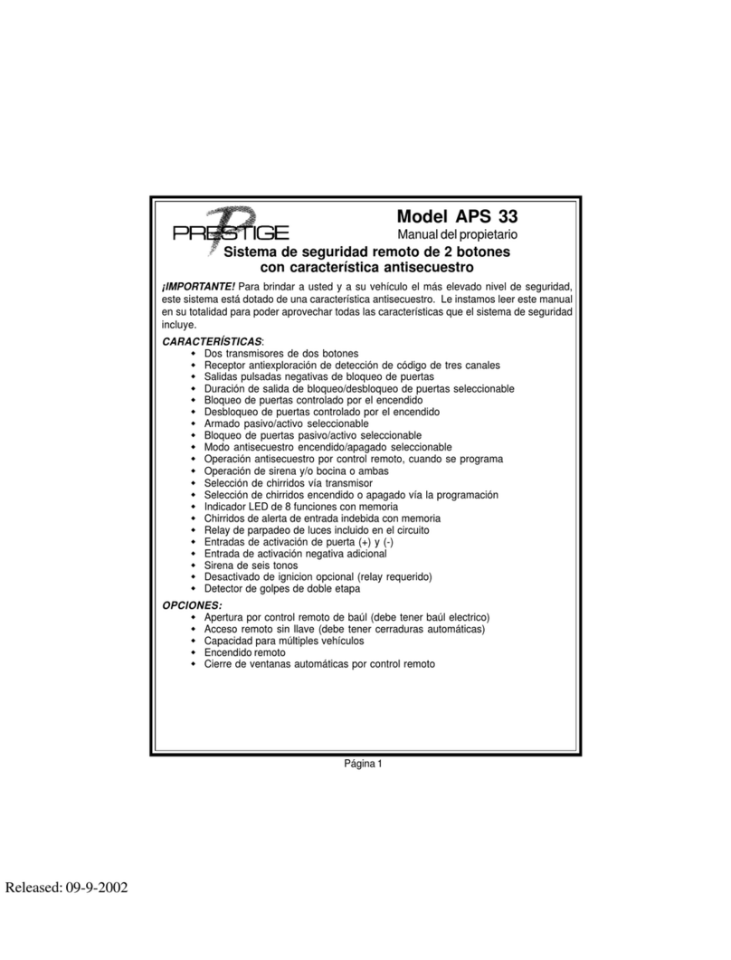 Prestige APS 33 Manuale utente