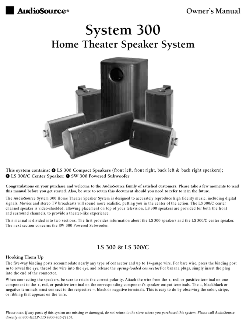 AudioSource LS 300 Manuale utente