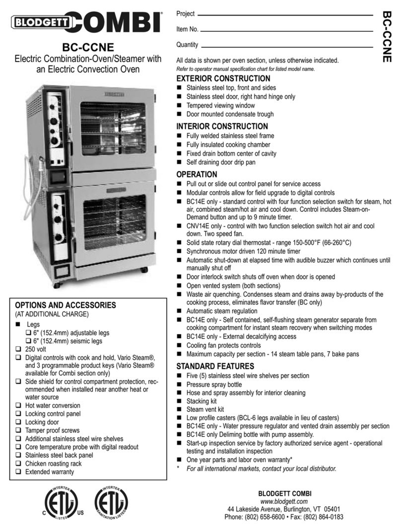 Blodgett Combi BC14E Manuale utente