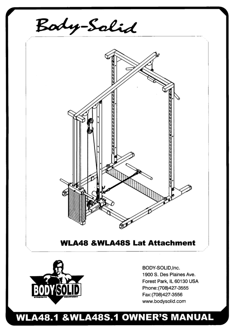 Body Solid LAT-ATTACHMENT WLA48 Manuale utente