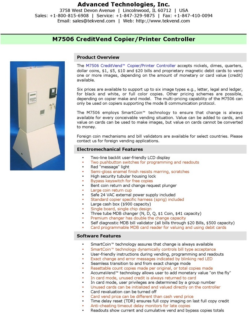Advanced Technologies M7506 Istruzioni operative e di sicurezza