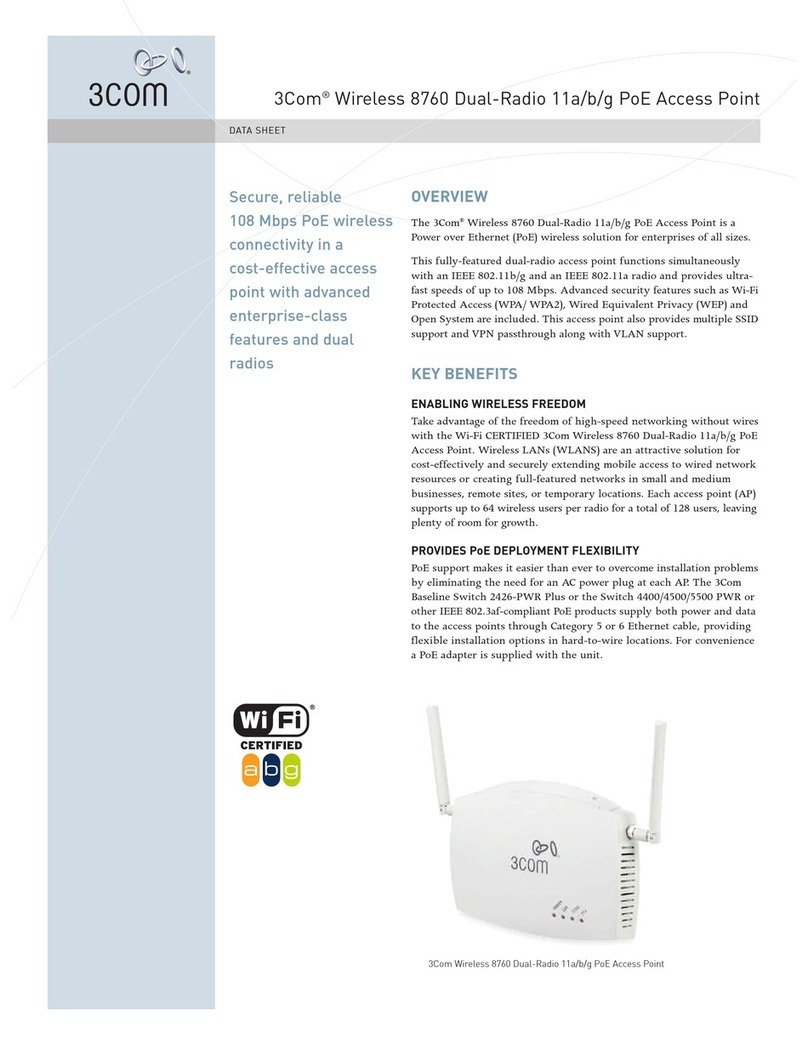 3Com 8760 - Wireless Dual Radio 11a/b/g PoE Access... Manuale utente
