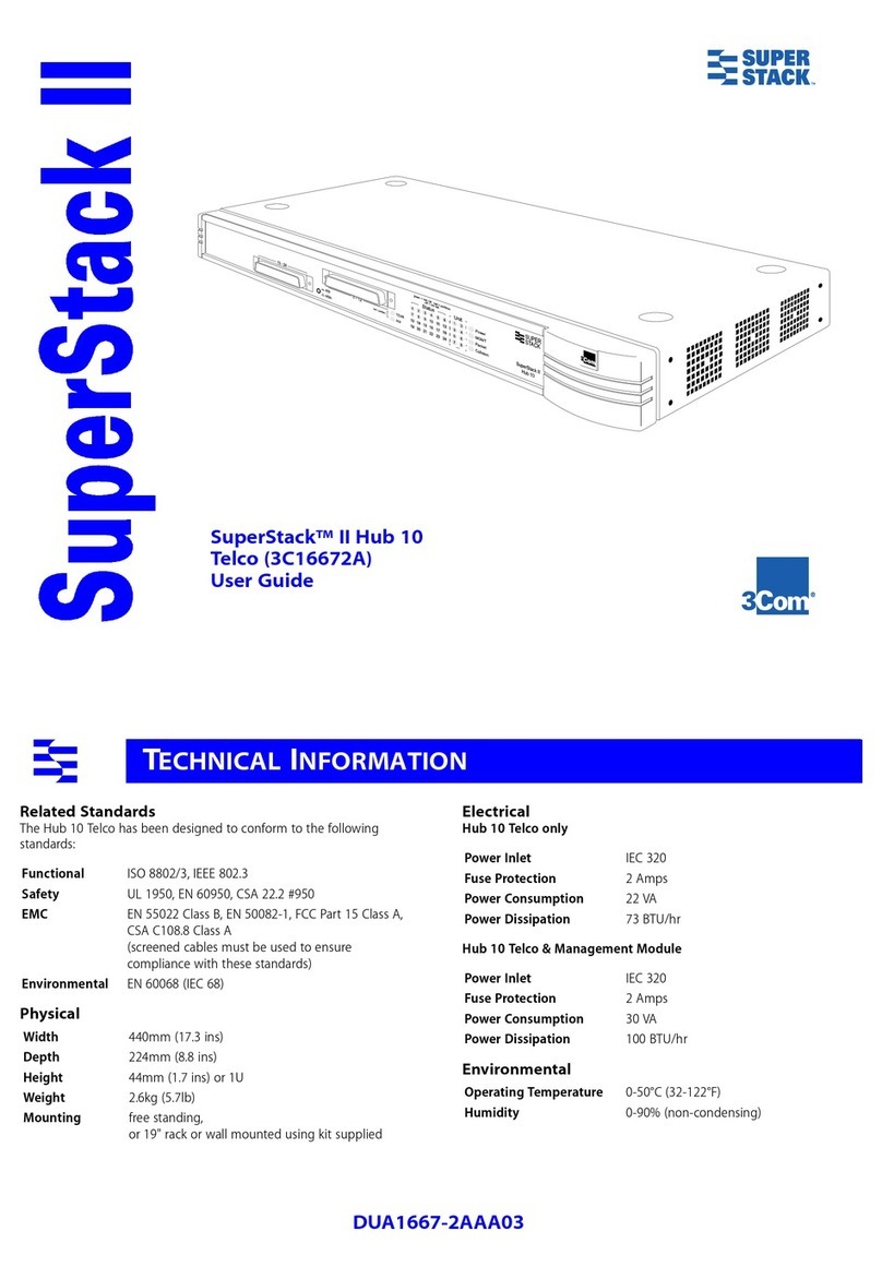 3Com SUPERSTACK II HUB 10 MANAGEMENT MODULE Manuale utente