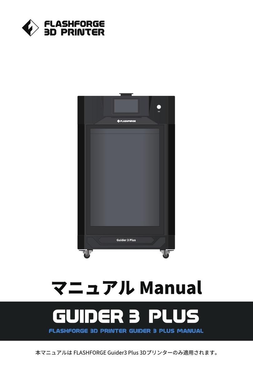 FLASHFORGE 3D PRINTER GUIDER 3 PLUS Manuale utente