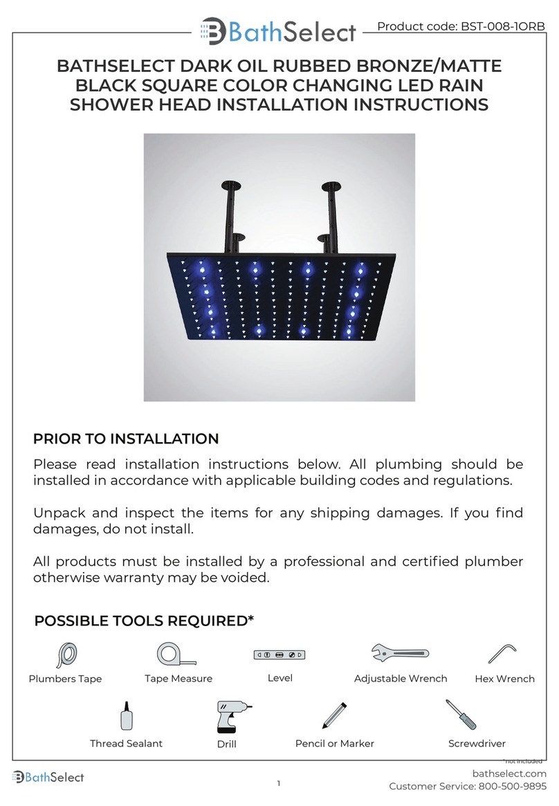 BATHSELECT BST-008-1ORB Manuale utente