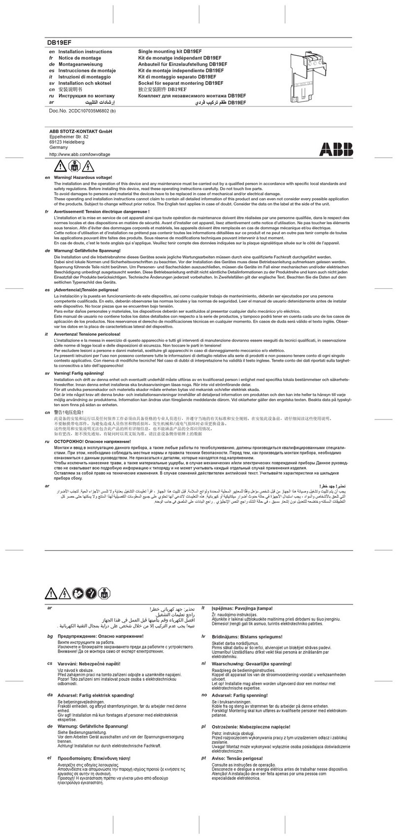 ABB DB19EF Manuale utente