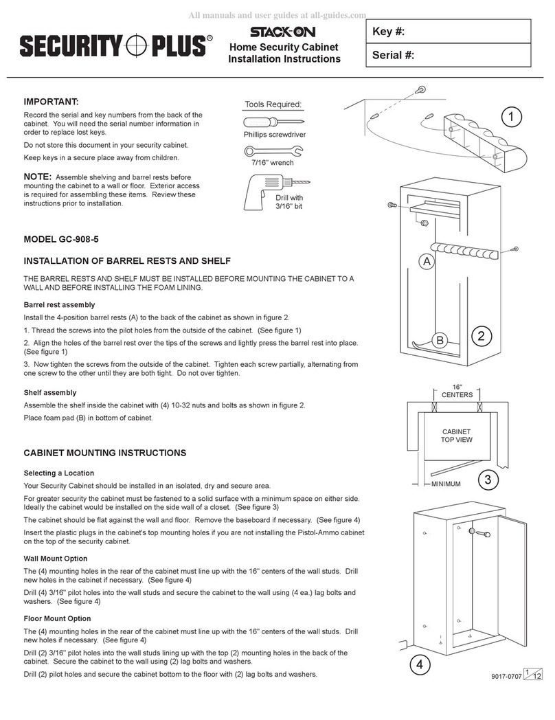 Stack-On SECURITY PLUS GC-908-5 Manuale utente