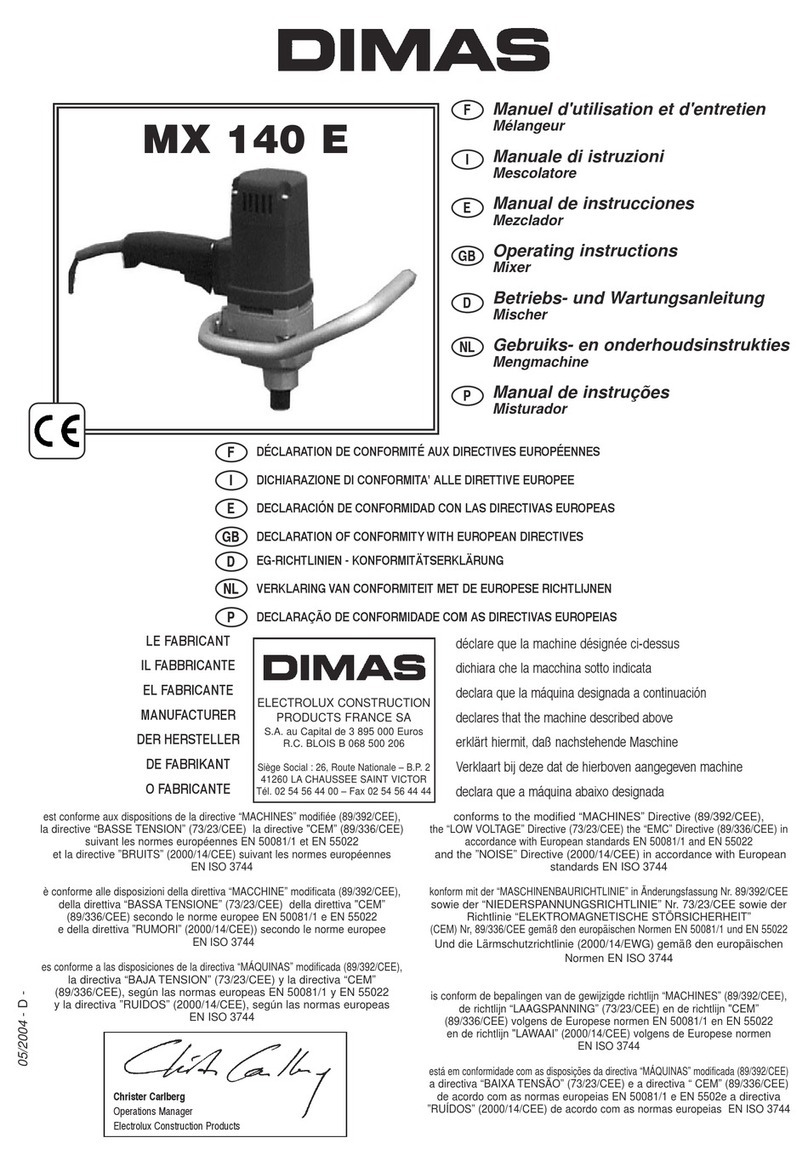 Dimas MX 140 E Manuale utente