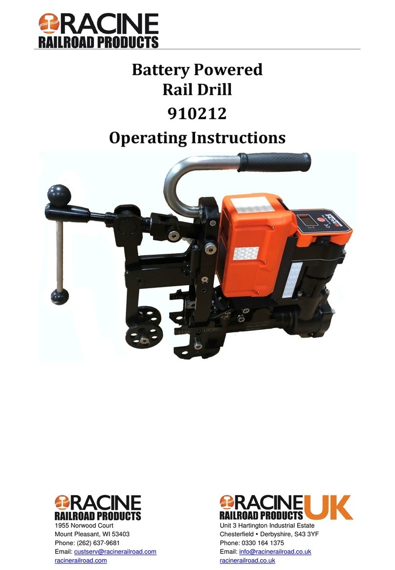 Racine Railroad Products 910212 Manuale utente Racine Railroad Products 910212 Manuale utente