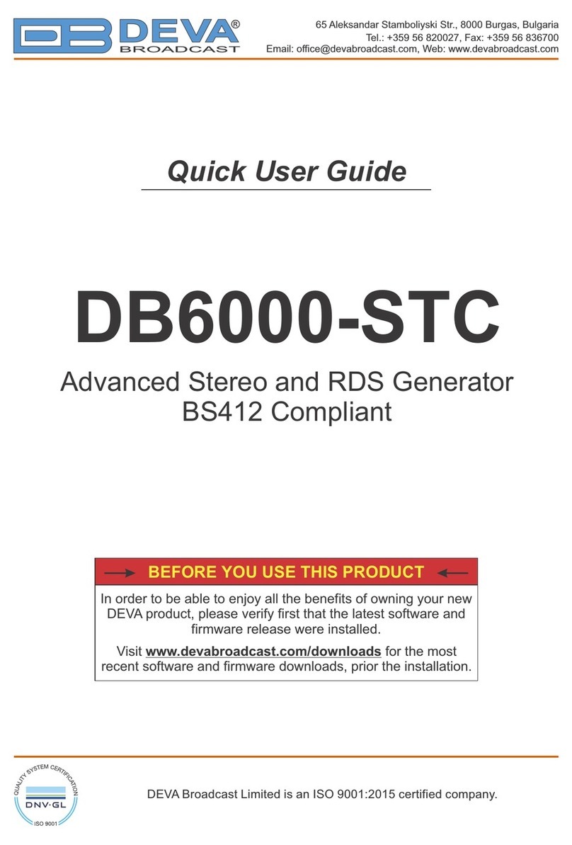 DEVA Broadcast DB6000-STC Manuale di istruzioni
