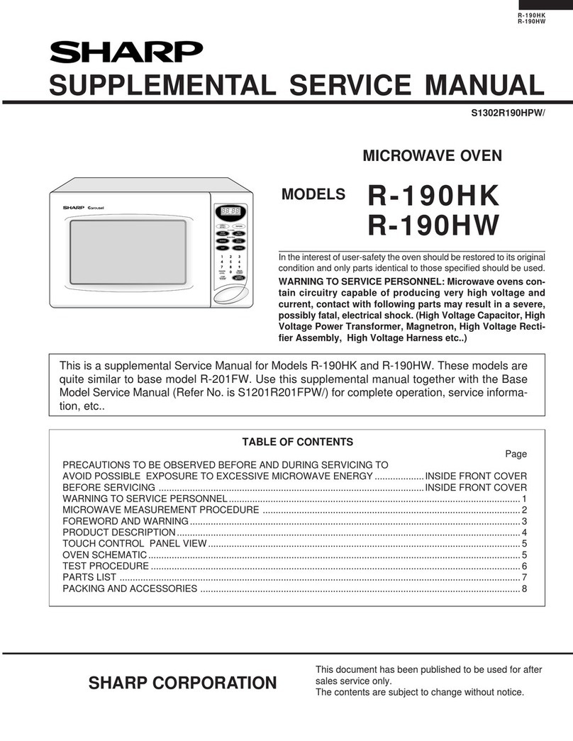 Sharp CAROUSEL R-190HK Manuale utente
