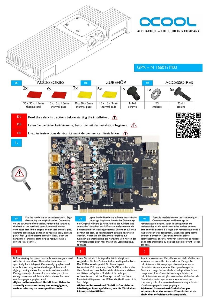 Alphacool N 1660Ti M03 Manuale utente