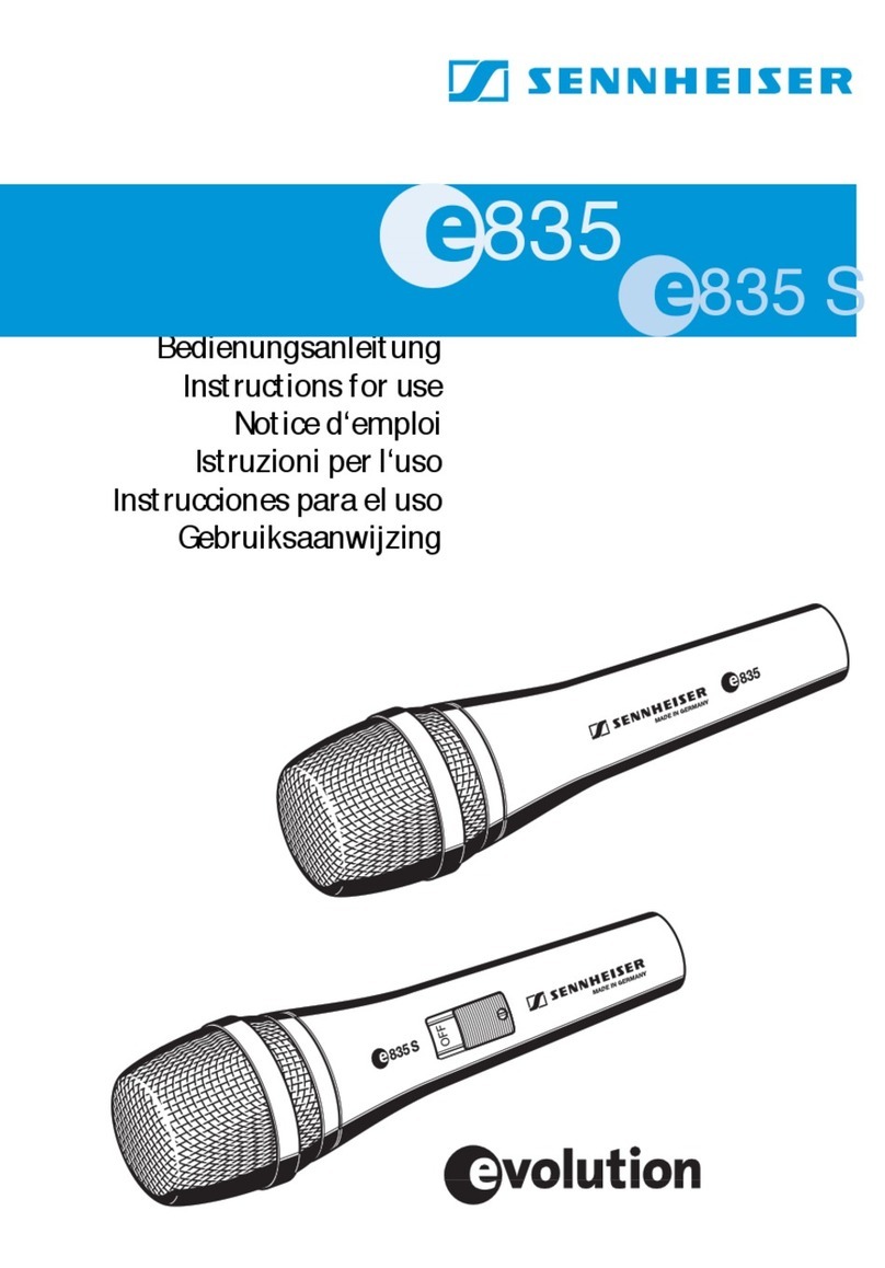 Sennheiser e 835 Manuale utente