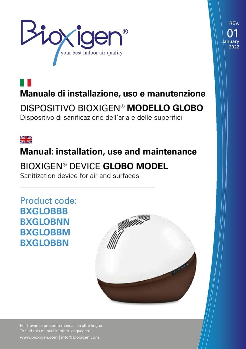 Bioxigen BXGLOBBB Manuale utente