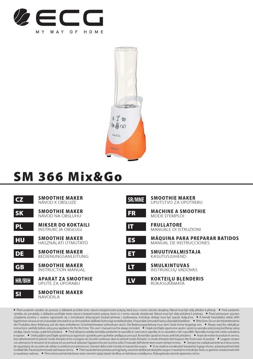 ECG Mix&Go SM 366 Manuale utente