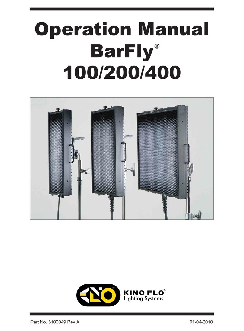 Kino Flo BarFly 100 Manuale utente Kino Flo BarFly 100 Manuale utente