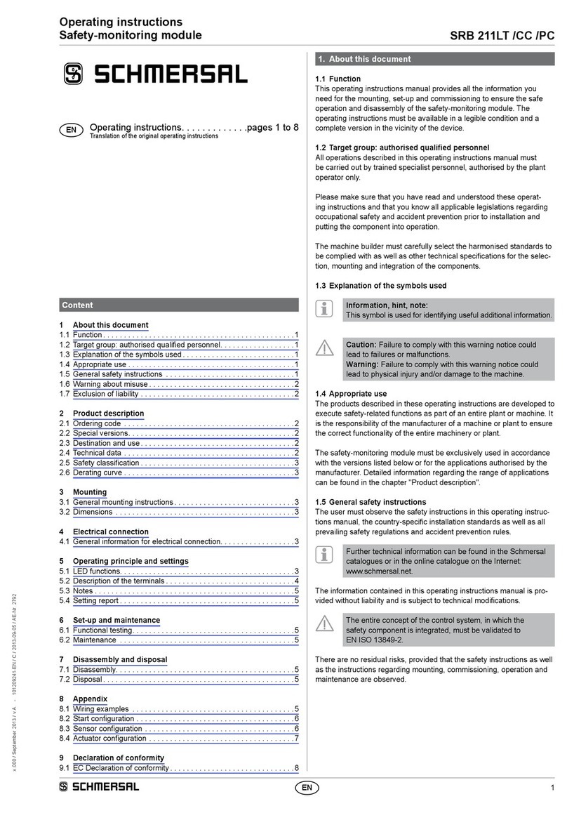 schmersal SRB 211LT/CC Manuale utente schmersal SRB 211LT/CC Manuale utente