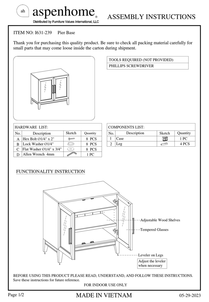 aspenhome I631-239 Manuale utente