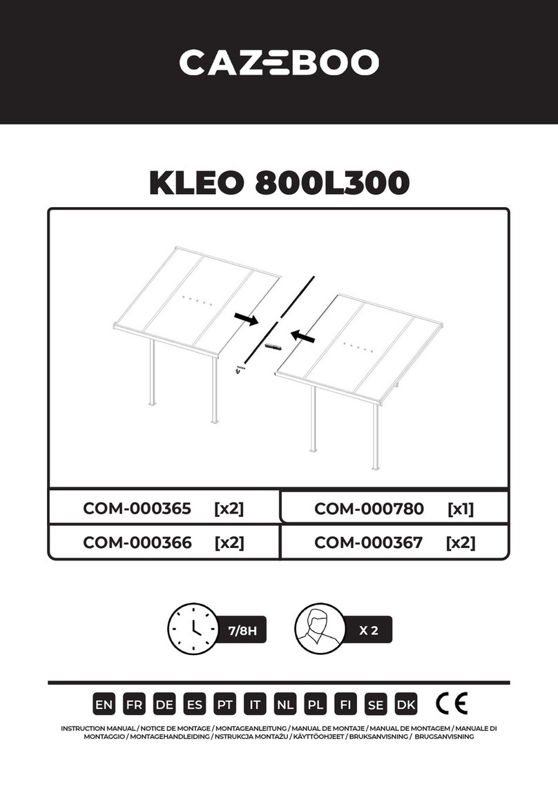 CAZEBOO KLEO 800L300 Manuale utente