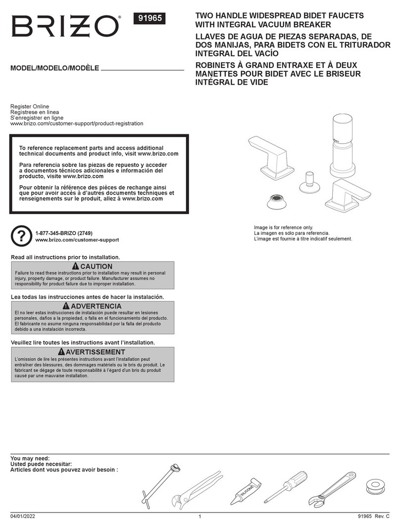 Brizo Vettis 68488-BL Manuale utente
