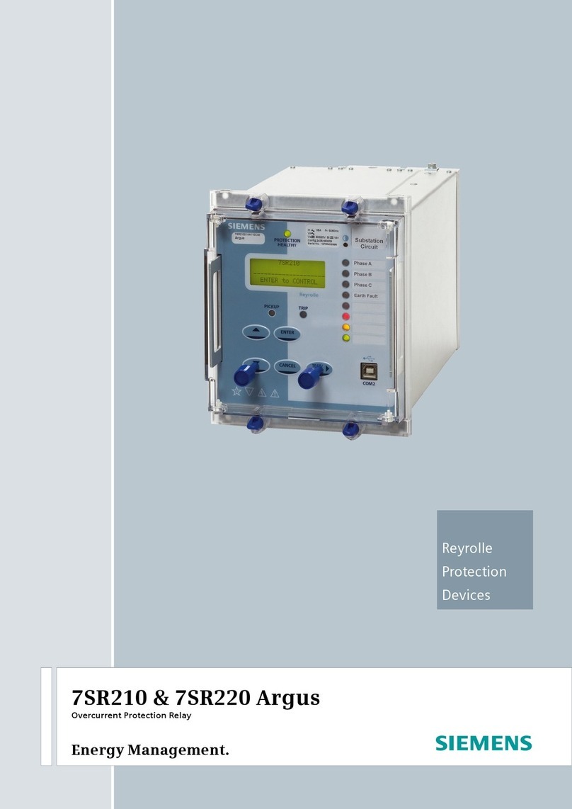 Siemens 7SR210 Argus Manuale utente