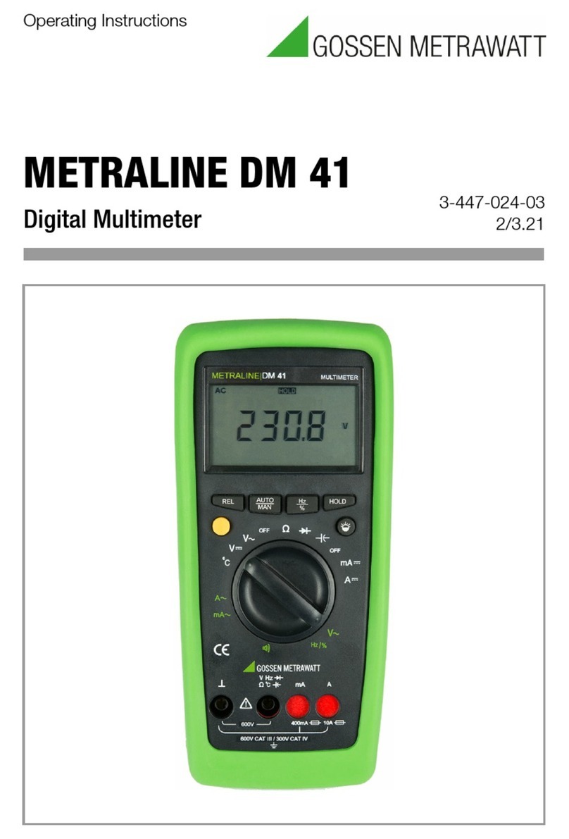 Gossen MetraWatt M192A Manuale utente