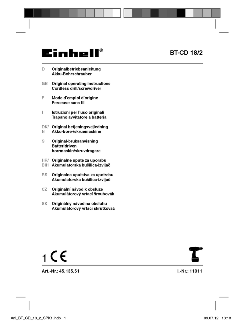 EINHELL BT-CD 18/2 Manuale utente