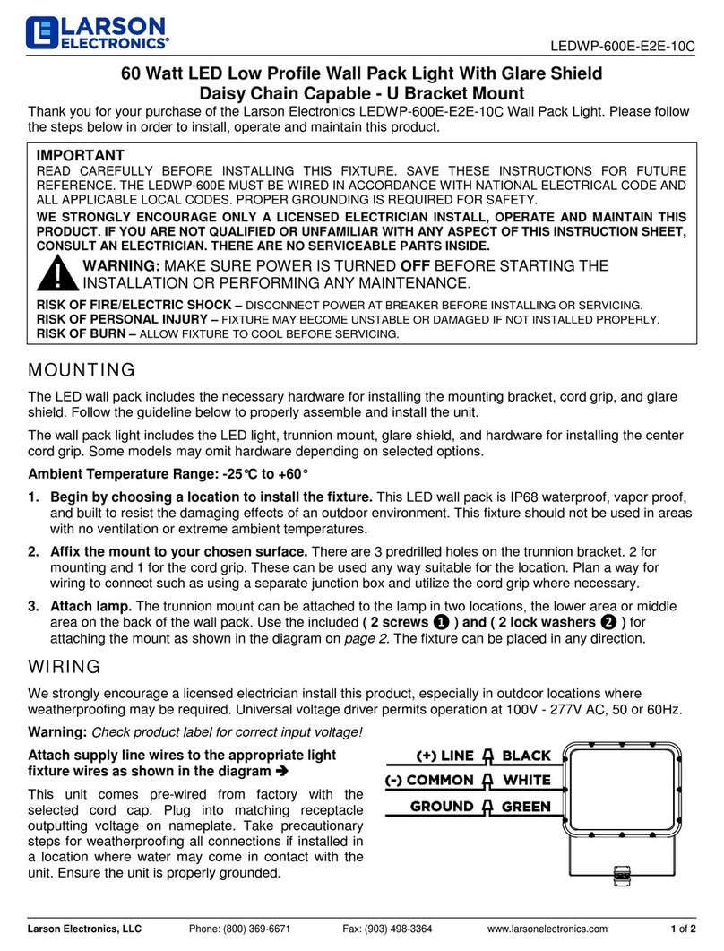 Larson Electronics LEDWP-600E-E2E-10C Manuale utente